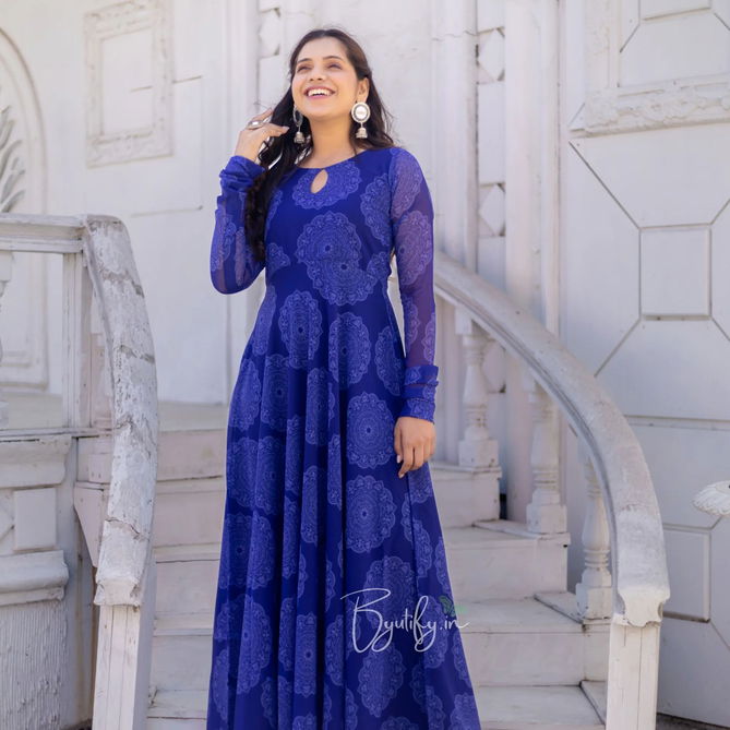 FG Beautiful Georgette Printed Anarkali Kurtis Catalog